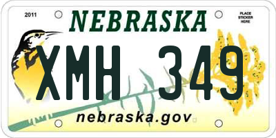 NE license plate XMH349
