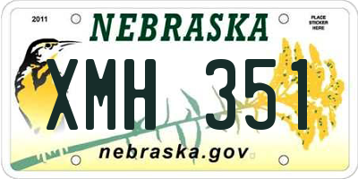 NE license plate XMH351