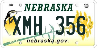 NE license plate XMH356
