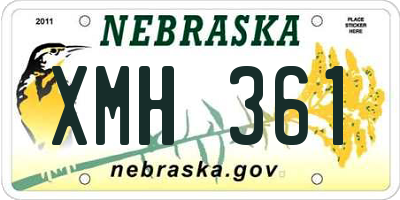 NE license plate XMH361