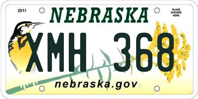 NE license plate XMH368