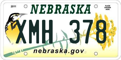 NE license plate XMH378