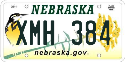 NE license plate XMH384