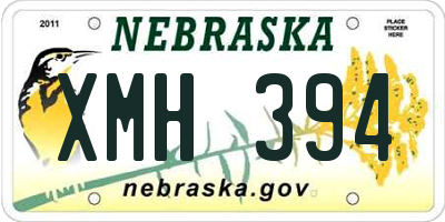 NE license plate XMH394
