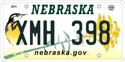 NE license plate XMH398