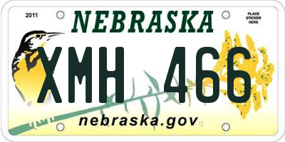 NE license plate XMH466