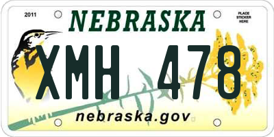 NE license plate XMH478