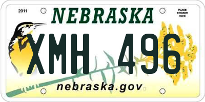 NE license plate XMH496