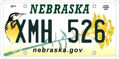 NE license plate XMH526