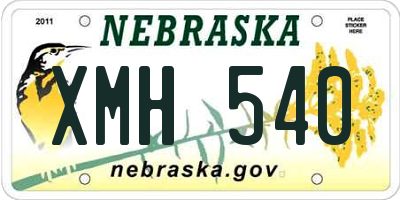 NE license plate XMH540