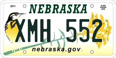 NE license plate XMH552