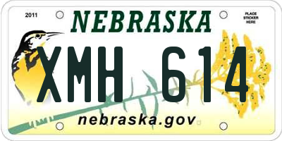 NE license plate XMH614