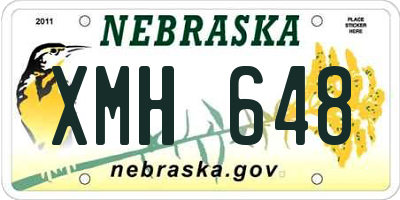 NE license plate XMH648