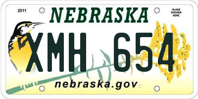 NE license plate XMH654