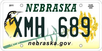 NE license plate XMH689