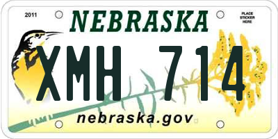 NE license plate XMH714