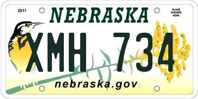 NE license plate XMH734