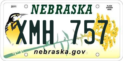 NE license plate XMH757