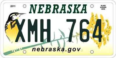 NE license plate XMH764