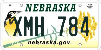 NE license plate XMH784