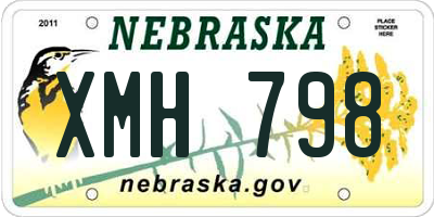 NE license plate XMH798