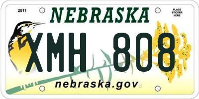 NE license plate XMH808