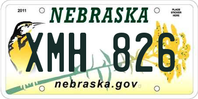 NE license plate XMH826
