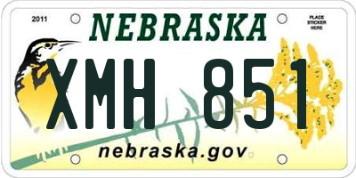 NE license plate XMH851