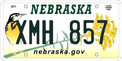 NE license plate XMH857