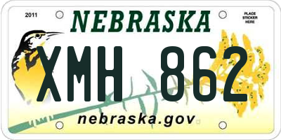 NE license plate XMH862