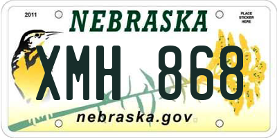 NE license plate XMH868