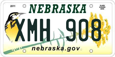 NE license plate XMH908