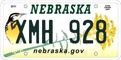NE license plate XMH928