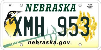NE license plate XMH953