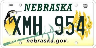 NE license plate XMH954