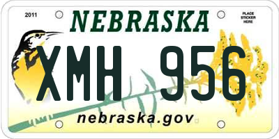 NE license plate XMH956