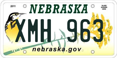 NE license plate XMH963