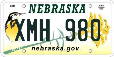 NE license plate XMH980