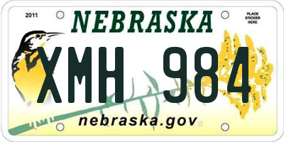 NE license plate XMH984