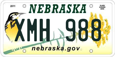 NE license plate XMH988