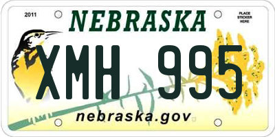 NE license plate XMH995