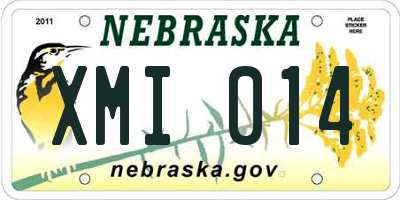 NE license plate XMI014