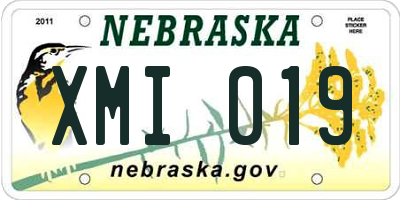 NE license plate XMI019