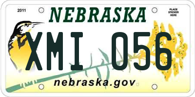 NE license plate XMI056