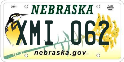 NE license plate XMI062