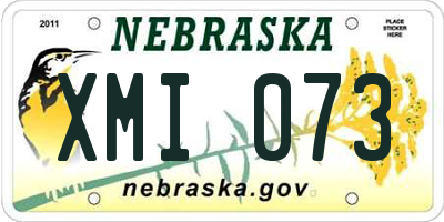 NE license plate XMI073