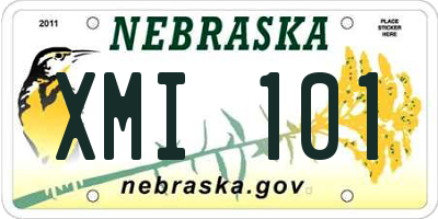 NE license plate XMI101
