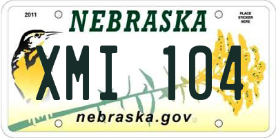 NE license plate XMI104