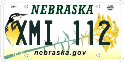 NE license plate XMI112