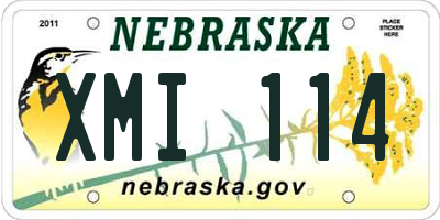 NE license plate XMI114
